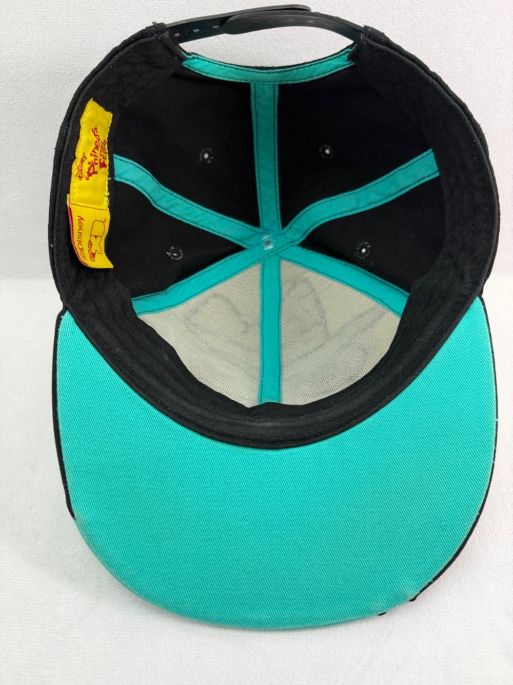 Perry the Platypus Cartoon Cap Teal Brown Orange Black Snapback Trucker Hat - Picture 5 of 6